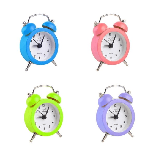 Trade Shop Traesio-mini Sveglia Analogico Da Tavolo Piccola Orologio Allarme Sonoro -