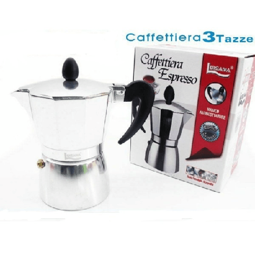 Caffettiera Moka Macchinetta Caffè Espresso Napoletano Misura 3 Tazze -