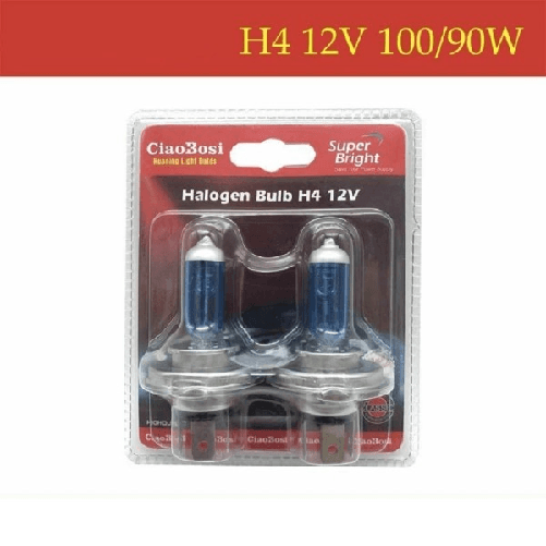 Set 2 Lampadine Lampade Auto Moto Alogene H4 12v 100 Watt C-6279 -