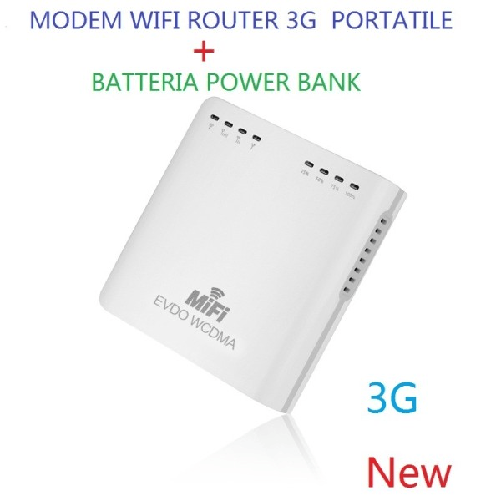Trade Shop Traesio-wireless Mini Modem Wifi Router 3g Portatile Con Batteria Supporta Sim Wcdma -