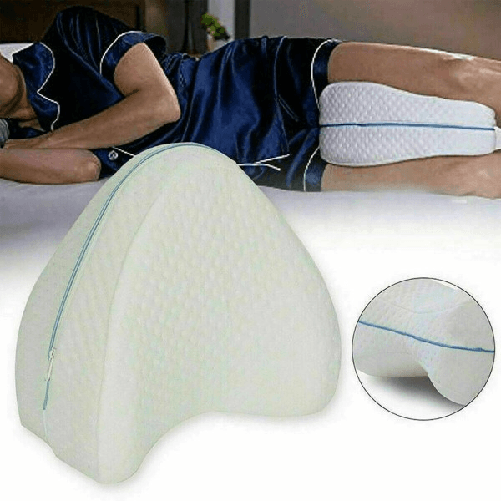 Trade Shop Traesio-cuscino Tra Le Gambe Memory Foam Supporto Ortopedico Ginocchia Schiena Lavabile -