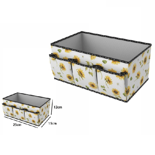 Trade Shop Traesio-box Scatola Salvaspazio Armadio Contenitore Porta Oggetti Organizer 25x15x12 Cm -