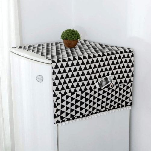 Trade Shop Traesio-copertura Antipolvere Frigorifero Tasca 55x130cm Frigo Tessuto Telo Lavatrice -