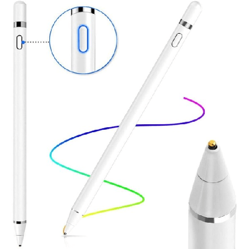 Trade Shop Traesio-penna Stilo Pennino Capacitivo Da 1,2mm Digitale Ricaricabile A Punta Fine Touch -