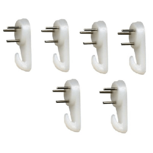Set 6 Pezzi Ganci Gancio Per Quadri Quadro Da Parete In Nylon Con Chiodini 3 Cm -
