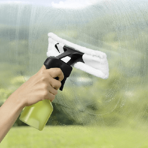 Pulisci Pulitore Vetri Lavavetri Spruzzino Manuale Panno Microfibra 200ml -