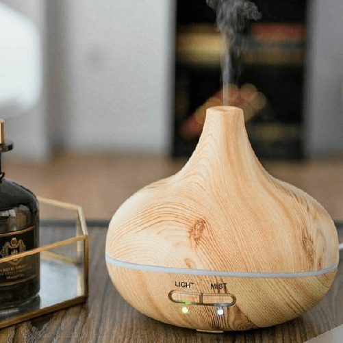Trade Shop Traesio-umidificatore Ad Ultrasuoni Depuratore 235ml Diffusore Aromi Effetto Legno -