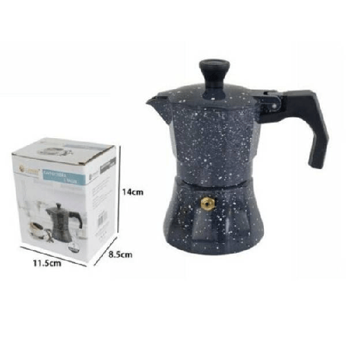 Trade Shop Traesio-caffettiera Moka Macchinetta Caffè Espresso Effetto Pietra Misura 1 Tazza -