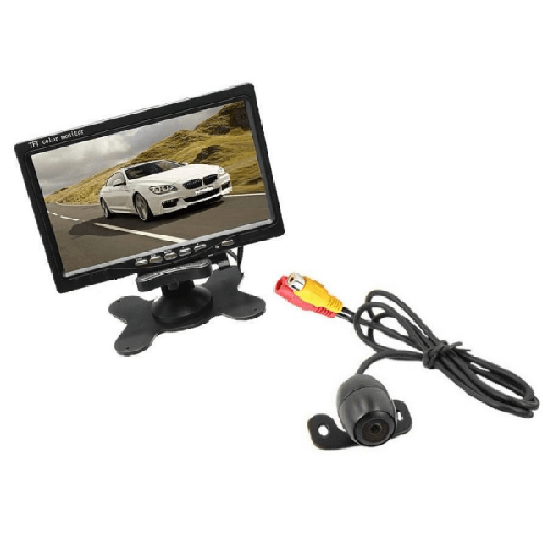 Trade Shop Traesio-kit Retromarcia Telecamera Camper Auto Rimorchi Monitor Lcd 7" Staffa -