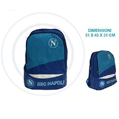 Trade Shop Traesio-zaino Americano Ssc Napoli In Tessuto Per Scuola Tempo Libero Viaggio Azzurro -
