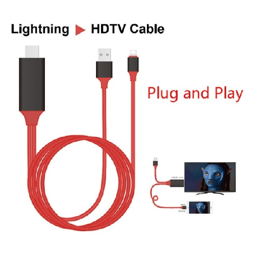 Trade Shop Traesio-cavo Adattatore Video Lightning Usb Hdmi Hdtv Tv Per Iphone I7 I6 I5 -