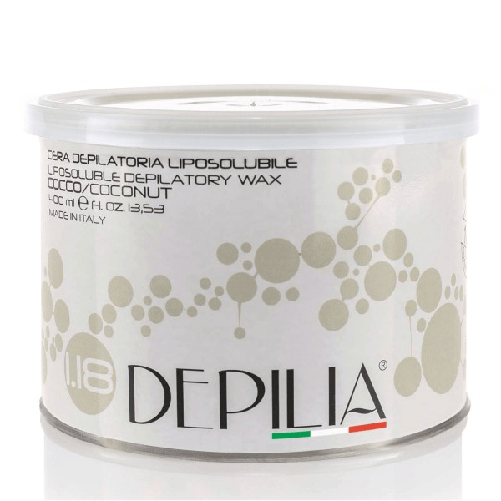 Trade Shop Traesio-barattolo Cera Depilatoria Liposolubile Cocco 1.18 400ml Ceretta Depilazione -