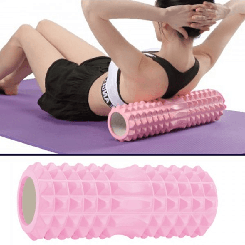 Trade Shop Traesio-rullo Fitness Pilates Schiuma Tubo Esercizi Palestra Yoga Massaggi Schiena 33x13 -