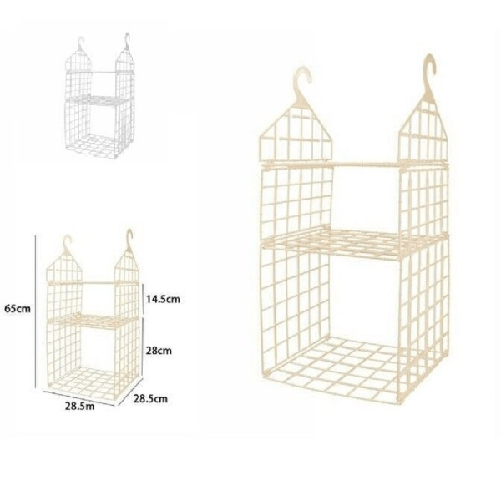 Trade Shop Traesio-organizer Per Armadio 3 Ripiani Con Ganci Grucce Salvaspazio 65x28.5x28.5cm 70944 -