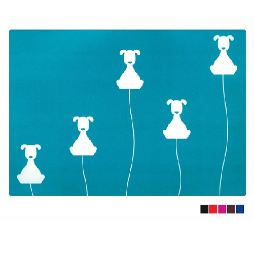 Trade Shop Traesio-tappetini Antiscivolo Sotto Ciotola 2 Pz. 40x30cm Tappeto No Slip Per Cane Gatto -