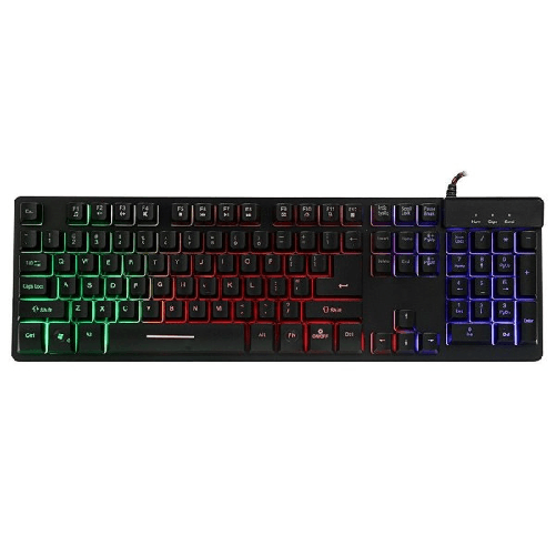 Trade Shop Traesio-tastiera Per Pc Computer Keyboard Usb Retroilluminata A Led Multicolor -