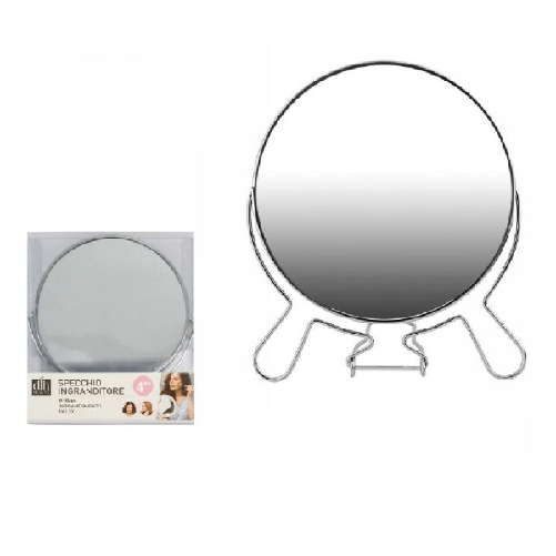 Trade Shop Traesio-specchio Per Cosmetici Rasoio Barba Trucco Make Up Ingrandimento 4′′ Pvc 07091 -