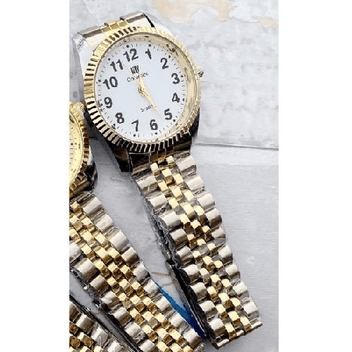 Trade Shop Traesio-orologio Da Polso Ik Collection Uomo Analogico Quarzo Dorato Silver Fondo Bianco -