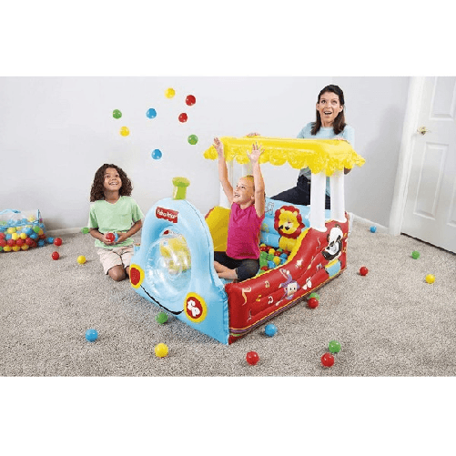 Trenino Gonfiabile Per Bambini 2 Anni+ Play Center 132x94x89cm Con Palline 93537 -