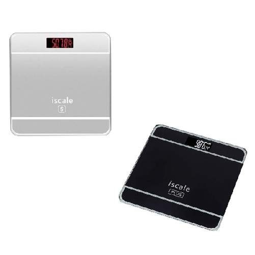 Bilancia Pesapersone Quadrata Vetro Bagno Schermo Lcd Elettronica Digitale Max 180kg -