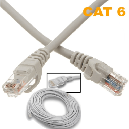 Trade Shop Traesio-cavo Rete Lan 30 Mt Prolunga Cat-6 Per Modem Router Computer Ethernet Plug Rj45 -