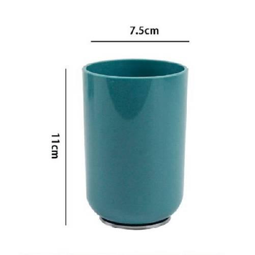 Cleafe-bicchiere Porta Spazzolini Verde Petrolio Silver Accessori Arredo Bagno 69475 -