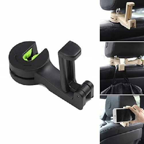 Gancio Sedile Posteriore Auto Supporto Poggiatesta Borsa Telefono Maniglia Buste -