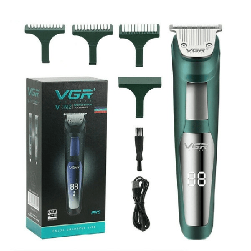 Trimmer Elettrico Display Led Tagliacapelli Barba Senza Fili Impermeabile V-292 -