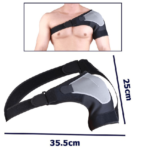 Trade Shop Traesio-tutore Regolabile A Strappo Per Spalla Fascia Sostegno Correttiva Schiena Sport -