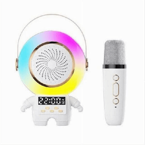Trade Shop Traesio-cassa Speaker Wireless Bluetooth Portatile Con Microfono Karaoke Sveglia Rgb -