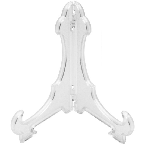 Set 3 Pezzi Espositore Plastica Supporto Pieghevole Tavolo Gancio Piatti Quadri -