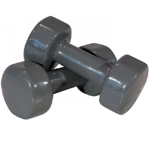 Trade Shop Traesio-coppia Di Manubri In Vinile Da 9 Kg Ognuno Manubri Pesi Palestra Fitness -