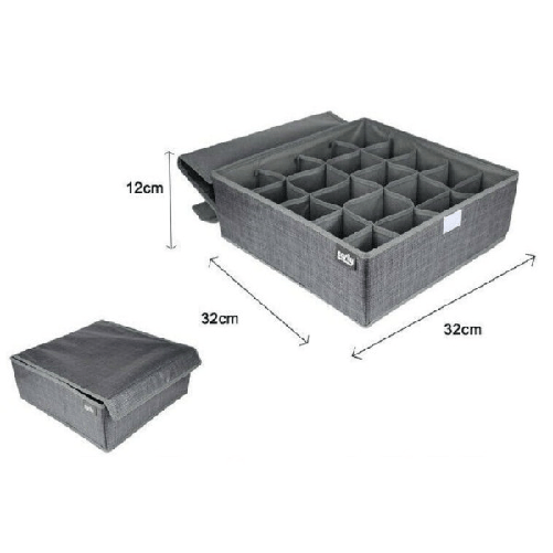 Portaoggetti Tessuto Organizer Contenitore Biancheria 20 Posti 32x32x12 Cm 69720 -