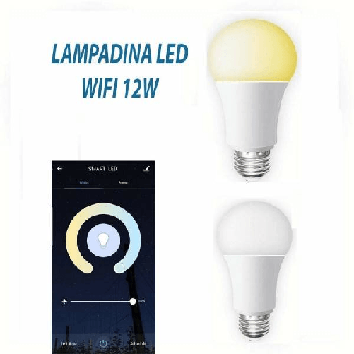 Lampadina Smart Led Wifi E27 12w 2700k 6400k Dimmerabile Ios Android Alexa Google -