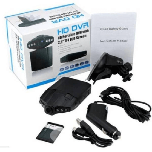 Trade Shop Traesio-mini Dvr Telecamera Videoregistratore Auto Hd Monitor Lcd 2.5" Video 6 Led -
