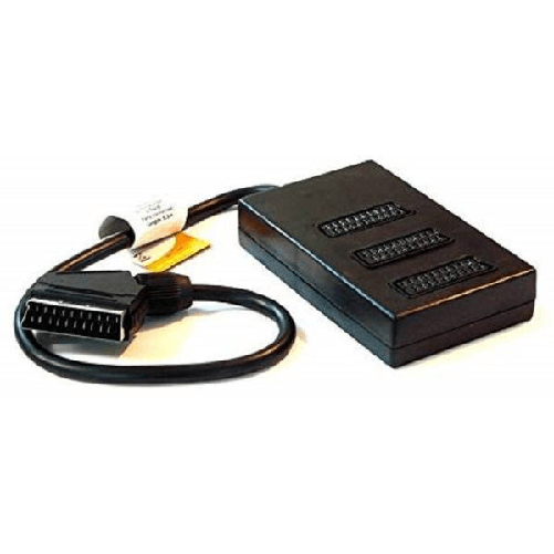 Euroconnettore Ciabatta Multipresa Scart A 3 Posti Basetta Cavo Sdoppiatore Ingressi -