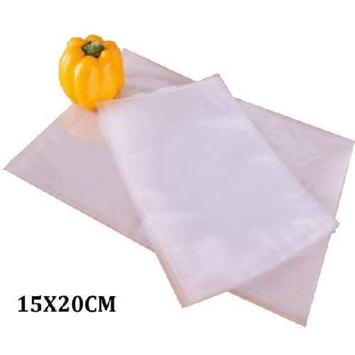 Trade Shop Traesio-50 Sacchetti Sottovuoto Buste 15 X 20 Cm Per Alimenti Cibo Salva Freschezza -