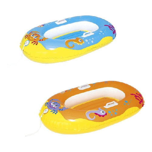 Canotto Gonfiabile Per Bambini Granchio Felice Pesci 119 X 79 Cm 2 Colori 34009 -