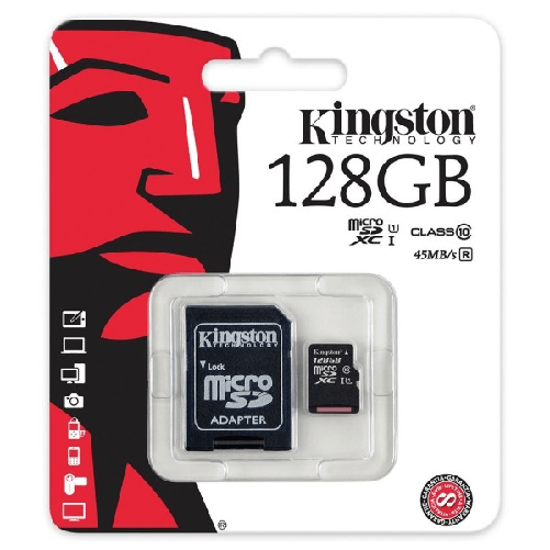 Kingston Micro Sd 128gb Microsd Classe 10 Sdhc Scheda Di Memoria Card Smartphone -