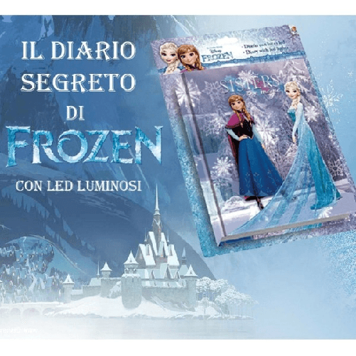 Frozen Diario Segreto Anna E Elsa Magico Con Led Per Scuola Bambini Hobby -