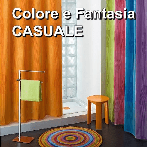 Trade Shop Traesio-tenda Doccia Vasca Bianca In Poliestere 180 X 200 Cm Tendina Bagno Con Ganci -