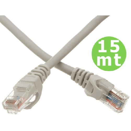 Cavo Di Rete Lan Ethernet Rj45 15 Metri Categoria 5 Prolunga 15mt Utp -