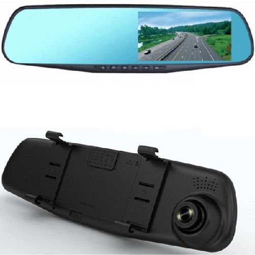 Trade Shop Traesio-auto Rearview Specchietto Dvr Telecamera Full Hd 1080p 2.3 "lcd Per Retrocamera -