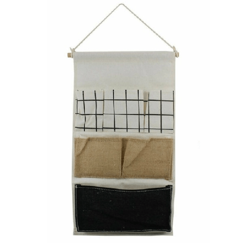 Cleafe-porta Oggetti Organizer Appendere 6 Tasche Tessuto Bagno Camera Multiuso 10479 -