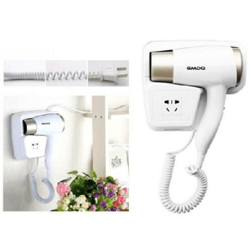 Trade Shop Traesio-asciugacapelli Phon Da Parete Muro Bagno Hotel Albergo 1500w Gw-6142 Presa -