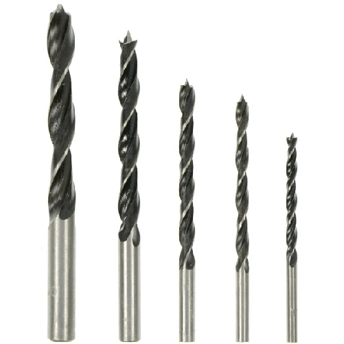 Trade Shop Traesio-set Kit 5 Pezzi Punte Punta Per Trapano Foratura Fori Su Ferro 4-5-6-7-8 Mm -