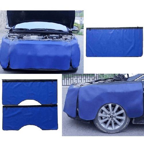 Trade Shop Traesio-set 3pz Copertura Parafango Auto Telo Protezione Carrozzeria Rivestimento Protettivo -