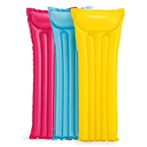 Materassino Gonfiabile Tinta Unita 3 Colori Assortiti 183 X 69 Cm Piscina 59703 -
