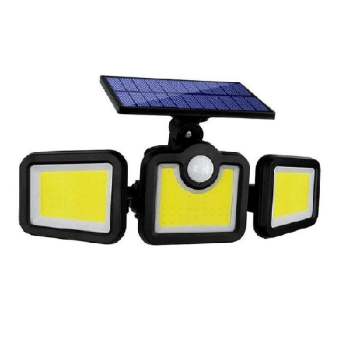 Faro Solare Led Con Pannello Faretto Sensore Di Movimento 100 Led Cob Fl-1725b -