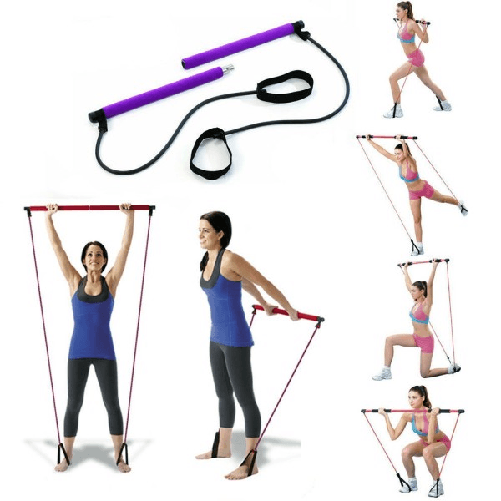 Trade Shop Traesio-attrezzo Elastico Long Esercizi Braccia Resistenza Pilates Corda Elastica -